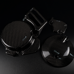 Carbon Fiber Ontstekingsdeksel + Koppelingsdeksel + Oliepomp Deksel Derbi Euro 3/4